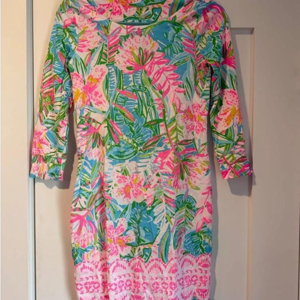Lilly Pulitzer Vibrant Floral Long Sleeve Dress